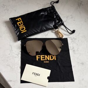 Fendi Brown Baguette Sunglasses